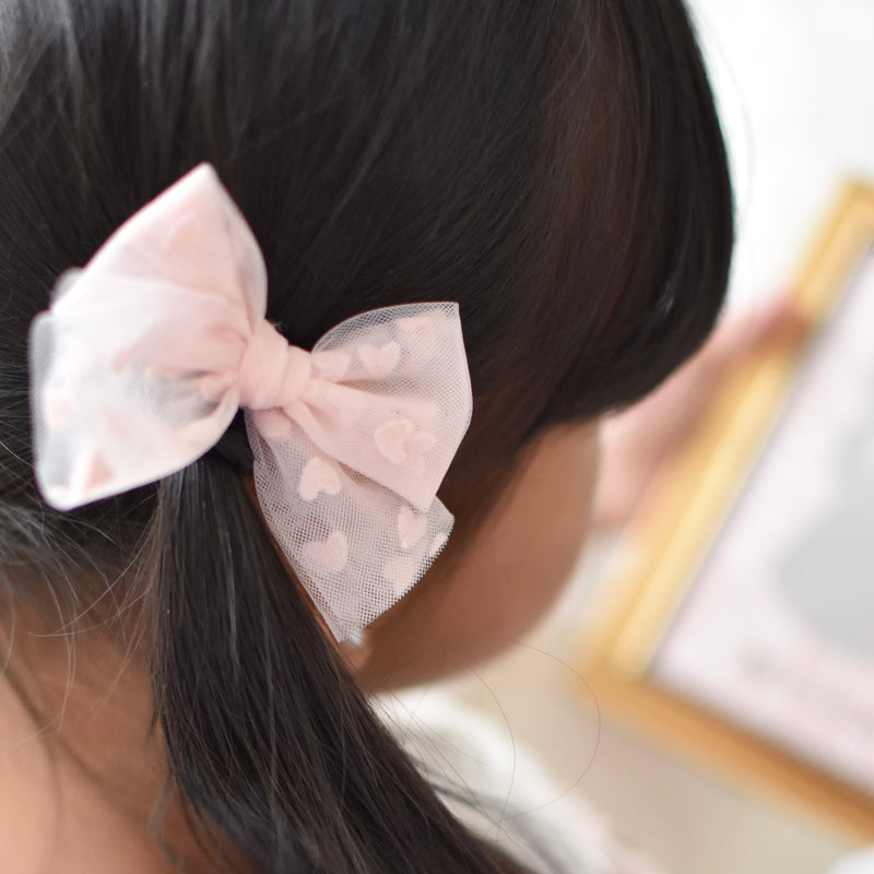 Mini Tulle Bow // Candy Hearts