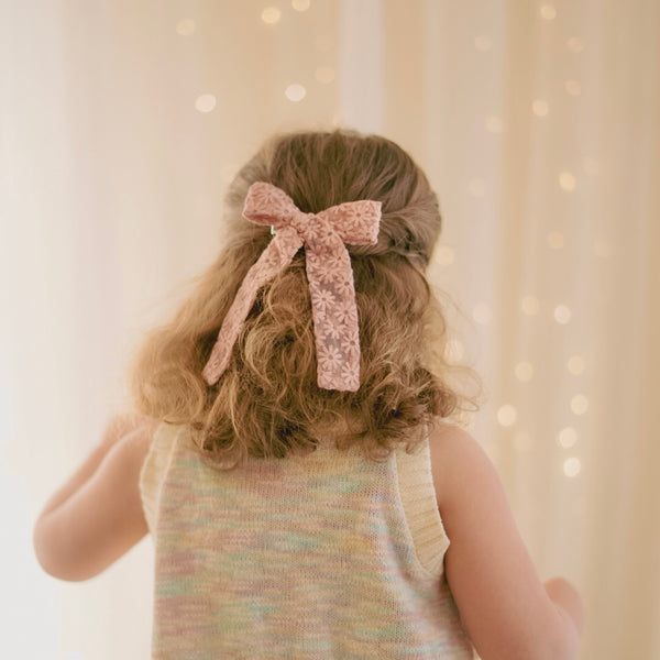 Longtail Bow // Sheer Pink Floral
