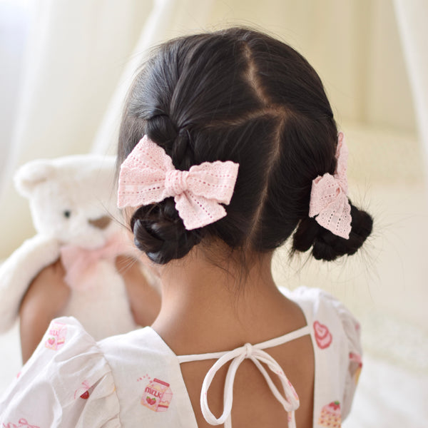 Lace Pigtail Set // Rose