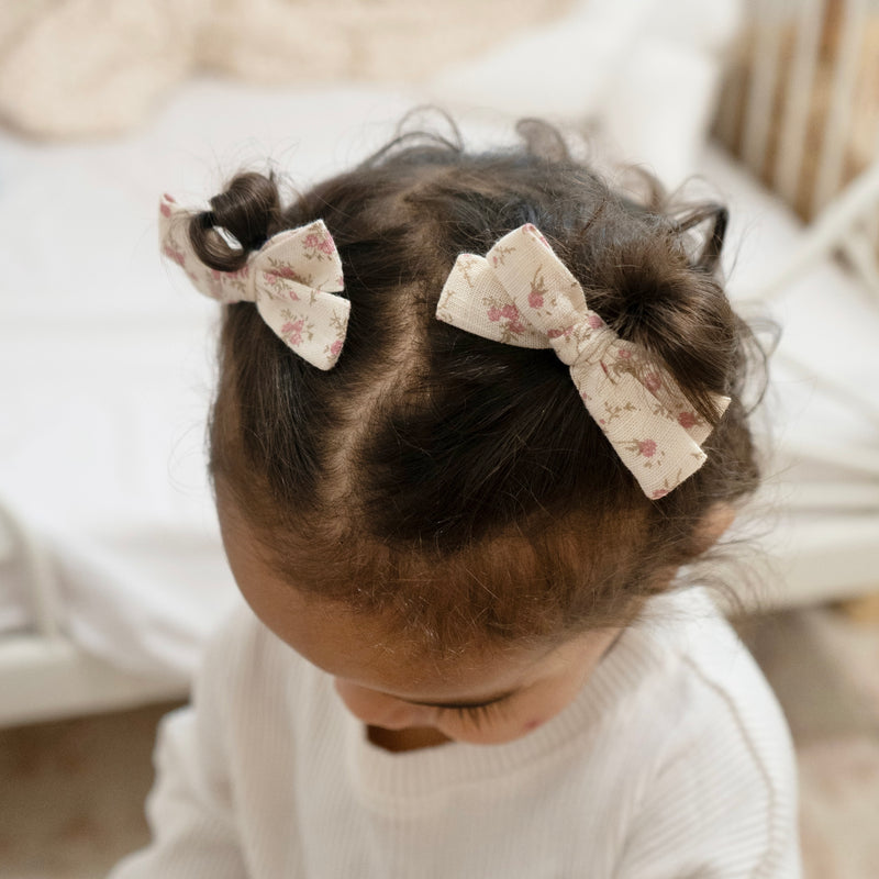 Classic Pigtail Set // Rosy Vine Floral