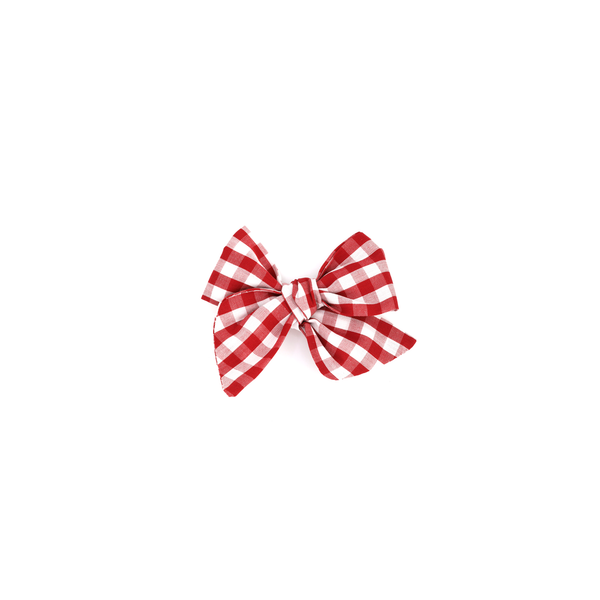 Mini Pinwheel Bow // Christmas Gingham