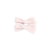 Classic Pigtail Set // Cotton Eyelet - Baby Blush