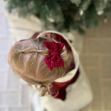 Mini Pinwheel Bow // Tinsel Red