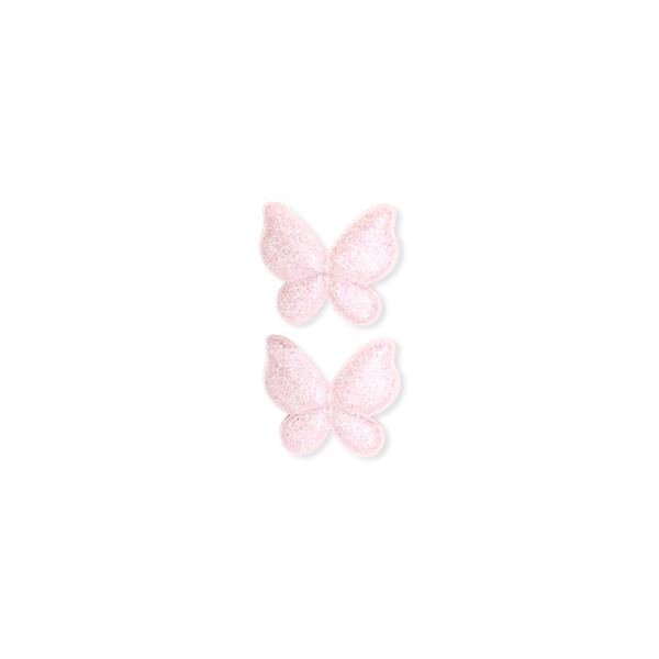 Clip Pigtail // Pink Sparkle Butterfly