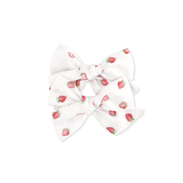 Pinwheel Pigtail Set // Strawberries