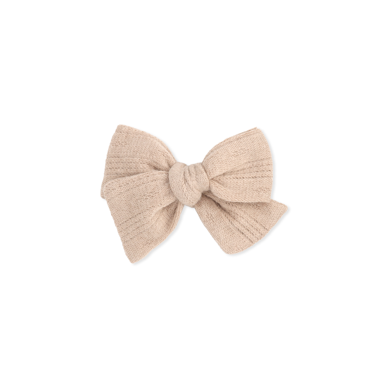 Mini Pinwheel Bow // Teddy Brown