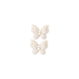 Butterfly Clip Pigtail // Tiny Gingham - Ash