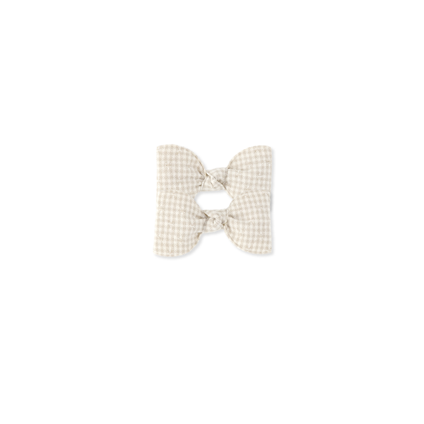 Petite Pigtail Set // Tiny Gingham - Ash